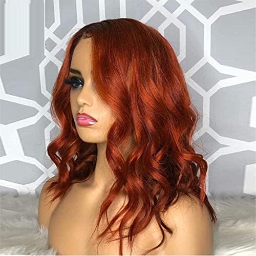 Perike za kosu 13 94 sintetička kosa na čipki perike za ljudsku kosu kompatibilne sa ženama tamno narančasta boja gustoća 150% kose