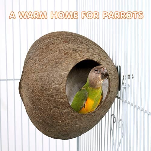 Balacoo kokosova školjka ptice gnijezdo- prirodna kokosova školjka ptice gnijezdo zadržite kavez za kuću za kućne ljubimce papagaj