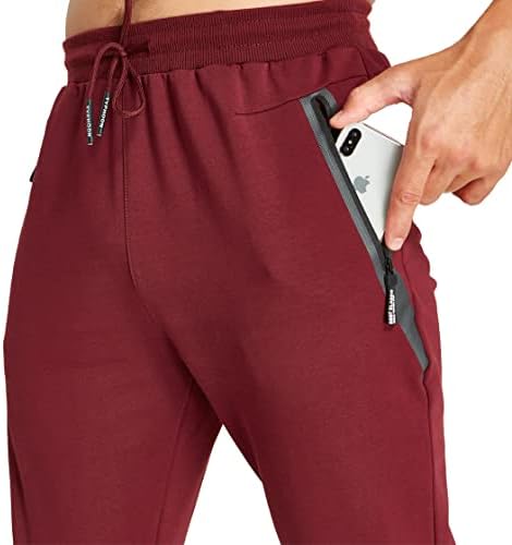 Sticpon muški casual joggers atletskim hlačama s džepovima s patentnim zatvaračem s patentnim zatvaračem