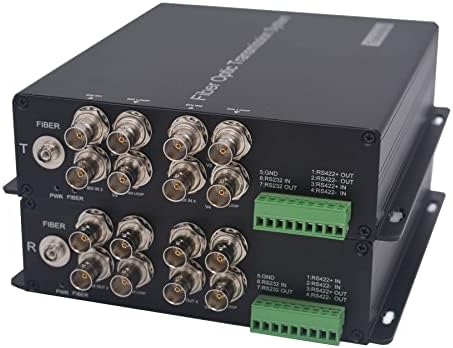 WEKUANT 4 PORT 3G-SDI Video Converters Converters komplet Nekomprimiran, uključeni su podaci o RS422 RS232, HD SDI na optički jednostruki