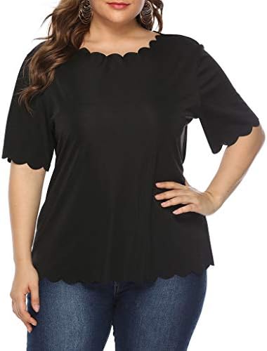 Ženska majica prevelike veličine modna majica kratkih rukava s okruglim vratom ljetna ležerna majica s puloverom