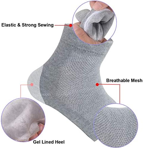 Ventilirane hidratantne gel čarape za pete, 3 para spa čarapa bez prstiju za njegu stopala, ispucale pete, suha stopala, žuljevi na