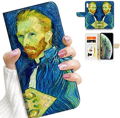 Knjiga u stilu flip novčanika s umjetničkim dizajnom, slika Vincenta Van Gogha, Kompletna zaštita tijela; 9004