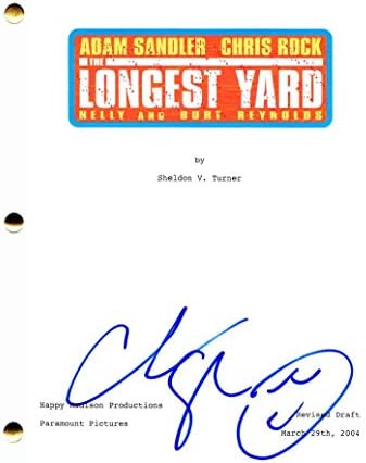 Adam Sandler potpisao je autogram najduže dvorište cjelovito scenarij filma - Costarring Burt Reynolds & Chris Rock, Billy Madison,