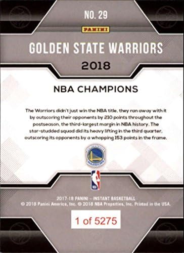 2018 Panini Golden State Warriors Championship Box Set 29 Stephen Curry 2017-18 Košarkaška karta