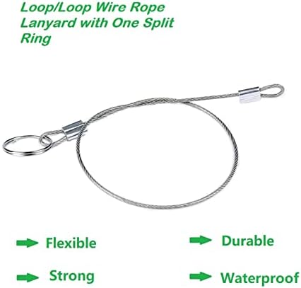 Thorn petlja žičana konopca kabela kabel nehrđajući čelik s podijeljenim prstenima pakiranje od 10