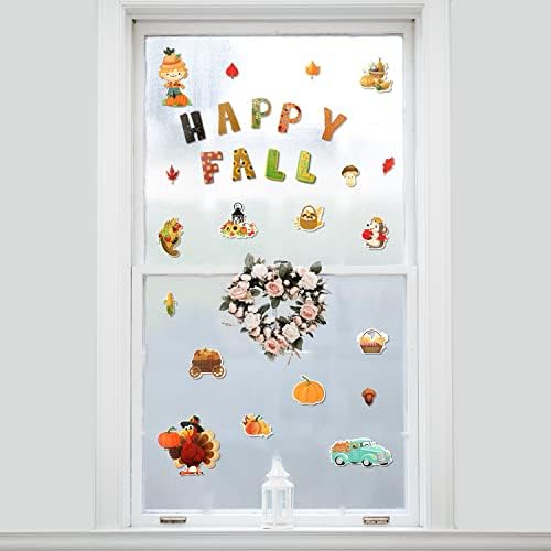 56pcs set ukrasa za bilten Happy Fall Set, s ljepljivim točkama jeseni Dan zahvalnosti u učionici Bilten ukrasi za jesenski dekor u