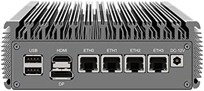 Uređaj HUNSN Micro Firewall, mini-PC, OPNsense, VPN, PC-to-router, Intel N5105, RJ03a, AES-NI, 4 x Intel 2.5 GbE I226-V LAN, Type-C,