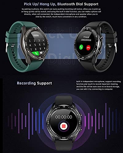 DROOS Smart Watch for Men podržava jednoketno snimanje i Bluetooth poziv 8GB memorija Lokalna glazba Smart narukvica fitness tracker