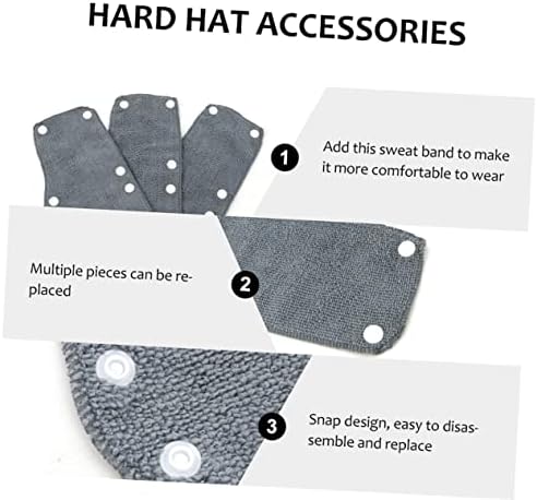 Heleved 8 pcs Tvrdi šešir za znoj znojne trake zamjena Terry Toppers sigurnosni šešir obloga šešira šešir šešir za znoj tvrdo