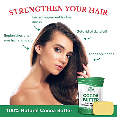 Organski kakao maslac od 1 kilograma, nerafiniran, sirov, čist, prirodan-hidratantna krema za kožu i kosu, koristi se za izradu