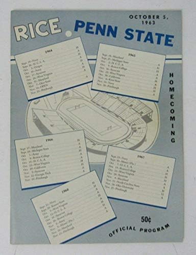 1963. Rice vs. Penn State Nittany Lions nogometni program 141681 - fakultetski programi