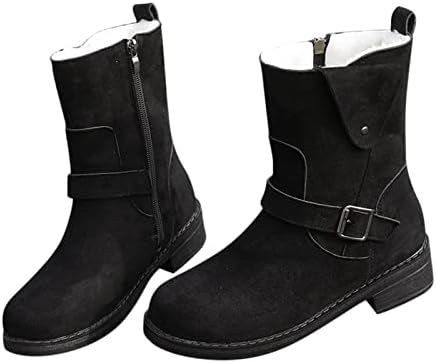 Ženske čizme Chelsea Black Punk Goth motociklističke čizme zimske kožne čizme zalogajne čizme CAEAL ženske dame snježne cipele