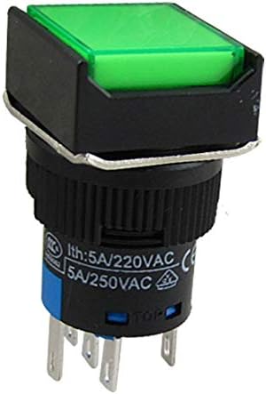 Novi prekidač s kvadratnim gumbom s trenutnim kontaktom od 250 V AC (prekidač s kvadratnim gumbom s trenutnim kontaktom od 220 V AC