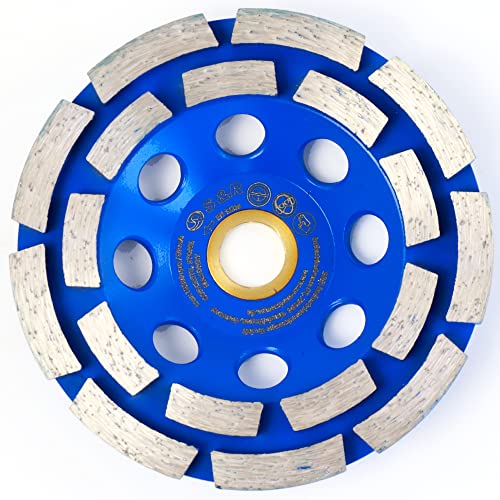 S&R Diamond Cup Wheel 115 mm / 4,5 inča (115 x 22,2 / 15,88 mm, 2 reda, standard za beton, kamen, zidarstvo, sa redukcijskim prstenom