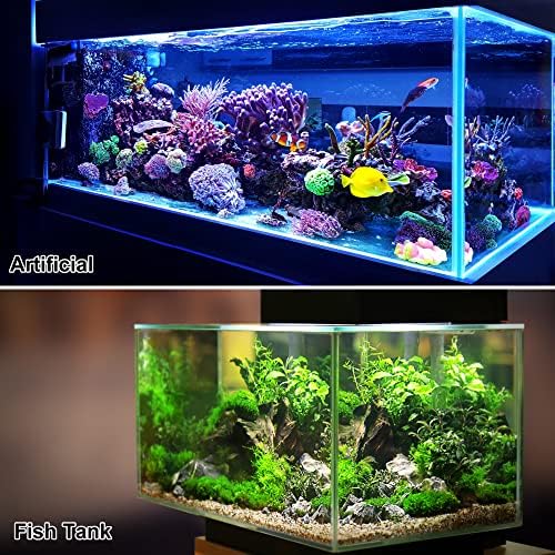 Vocoste 2 PCS Akvarij Plastične biljke, Umjetna vodena biljka za pejzažne biljke za ribe, ružičasta, 4,72