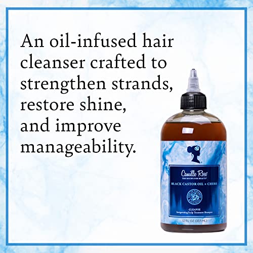 Šampon za čišćenje crnog ricinusovog ulja i šampon za jačanje vlasišta | sredstvo za čišćenje kose s uljem za dodavanje snage, sjaja