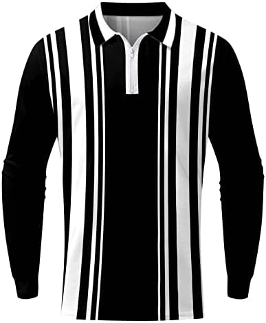 Muška polo majica s kratkim rukavima, tiskani patentni zatvarač vitke fit golf košulje vrhovi modni osnovni dizajnirani klasični rezani