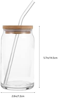 Prozirna šalica za kavu od 1 seta, slatko mlijeko, boca za vodu s drvenim čepovima i slamkom, prijenosna prozirna šalica za vodu od