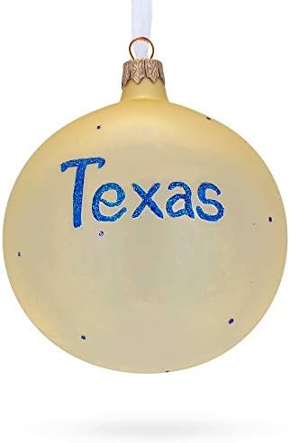 Texas State, USA Glass Ball Božićni ukras 4 inča