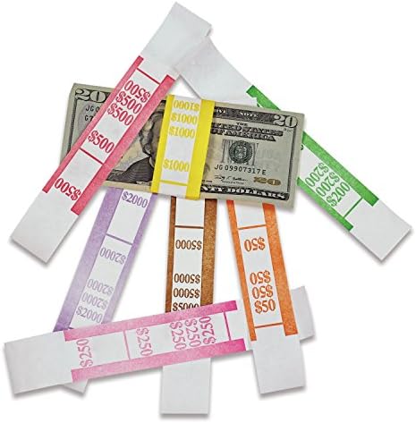 Kraft vrpce u boji za novčanice, novčanica u dolarima, 50 USD, samoljepljiva, 1000 / pakiranje apoen / iznos: novčanica u dolarima