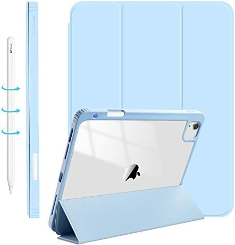 Slučaj Sevrok za iPad Air 5th/4. generacija 10,9 inča s držačem Apple olovke [Podrška za olovku bežično punjenje/par] Clear Pokrov