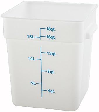 Kvadratni spremnik za pohranu od 18 litara, bijeli