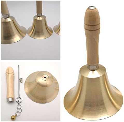 Toyandona božićno ručno zvono drvena ručka zvona Jingle Stick Shaker Rattle School Bell Call Service Bell za božićnu zabavu favorizira