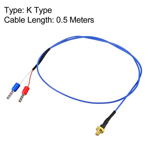 Termoelement tipa 32-1112 / 0-600 Osjetnik temperature s kabelom duljine 0,5 m i navojem 33 za pisač od 3 inča