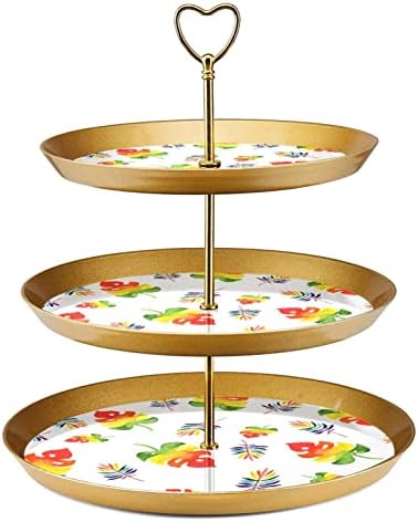 Set za posluživanje desertnog stola, Zlatni stalak za kolače, stalci za deserte, pladanj za posluživanje u 3 sloja, stalak za torte