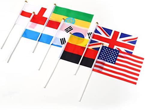 Zastave 100 zemalja, međunarodna zastava zemlje na štapiću, mala mini ručna okrugla kapa na štapiću, zastava zemalja svijeta na svakom