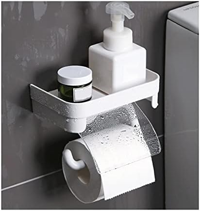 Samoljepljivi držač toaletnog papira s držačem mobilnog telefona plastični zidni toaletni papir držač rola držač kupaonice toaletni