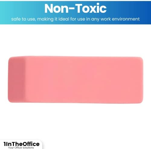 1INTHEOFFICE ružičaste gumice, veliki ružičasti brisači, brisači ružičasti, ružičasti blok za gužve, ružičasti bevel eraser latex free,