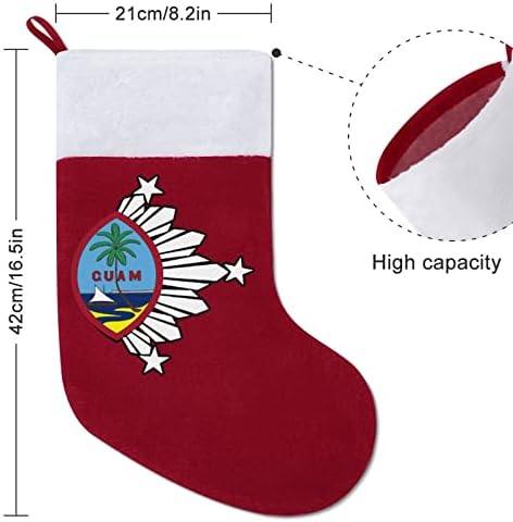 Guam Filippines Crveni božićni odmor čarape za dom ukrasi za Xmas Tree kamin viseće čarape