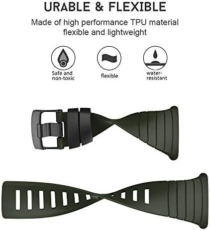 Notocity za Suunto Core pojas, gumeni dodatni remen za zglobove Sport Sport zamjenske trake s metalnom kopčom kompatibilnom s Suunto