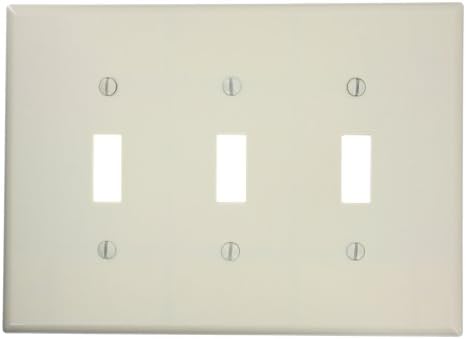 Leviton 80511-W 3-Gang Topgle Prekidač Switch Switch, 1-pack, bijela