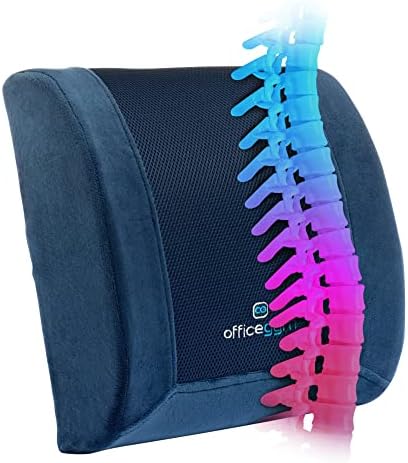 OfficeGym Memory pjena lumbalni jastuk za vrhunski ublažavanje bolova u donjem dijelu leđa - najbolja podrška za ured za ured, autosjedalice