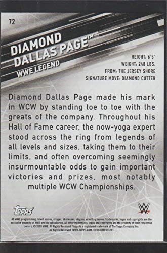 2019 Topps WWE SmackDown Live Wrestling 72 Diamond Dallas Page Službena svjetska trgovina Worgling Entertainment Card