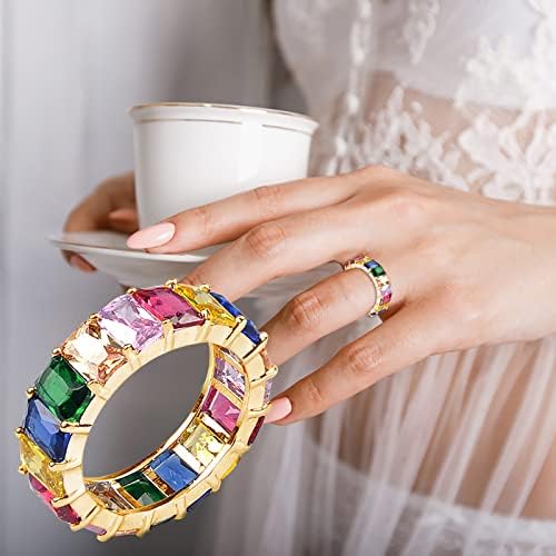 Zaručnički cirkoni okruglog reza Ženski zaručnički prstenovi nakit za žene s punim dijamantom ženski prstenovi za tinejdžere
