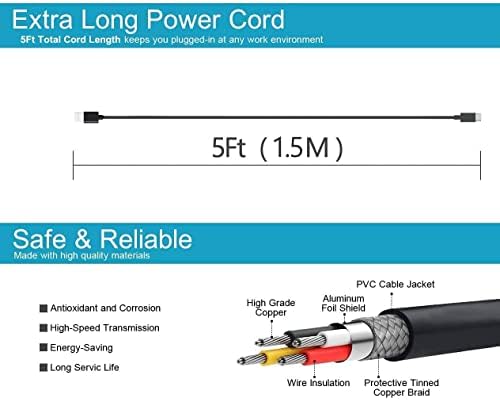 Brzi kabel za punjač za verizon jetpack mifi 7730l 8800l bežični wifi 4g lte mobilna žarišna točka brza zamjena 5ft USB C Type C Adapter