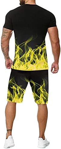 Muška 2 komada postavljeno ljetno odijelo odgovara dvodijelnoj slobodno vrijeme muškog sporta koji trče ljetnu boju 3d gradijent na