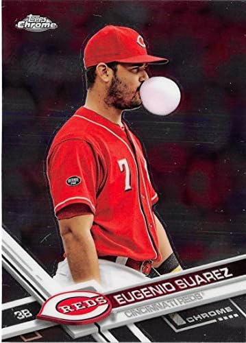2017 Topps Chrome 183 Eugenio Suarez Cincinnati Reds Baseball Card