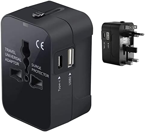 Travel USB Plus International Power Adapter kompatibilan sa Samsung SM-G935W8 za svjetsku energiju za 3 uređaja USB Typec, USB-A za
