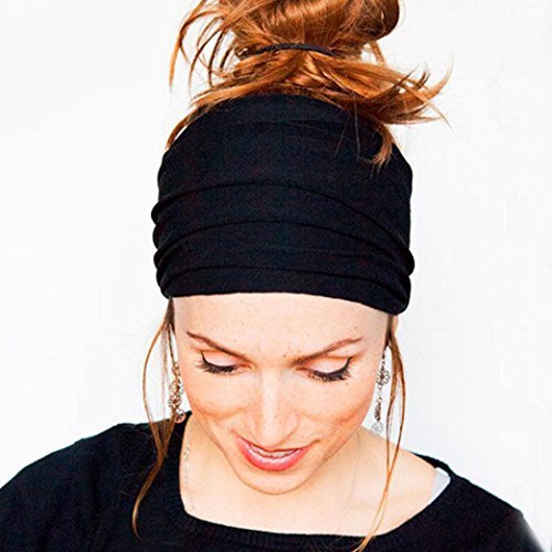 Najbolja cijena najnovije ženske elastične trake za jogu s elastičnom mašnom, turban s čvorom od zečje kose, traka za glavu