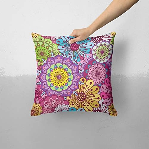 Iirov Šareni vektorski cvjetni kolaž - Prilagođeni ukrasni dekor za dom zatvoreni ili vanjski jastuk za bacanje jastuka za kauč, krevet