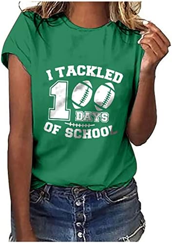 Ljetni vrhovi za žene, kravata boja sretan 100. dan školskog učitelja učenika 100 dana majica smiješne mačke grafičke majice