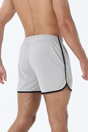 Suwangi muške trke kratke hlače od 3 inča brze suhe atletske kratke hlače za muškarce, disanje bodybuilding treninga u teretani s džepovima