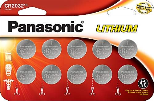 Panasonic CR2032 3,0 volta dugotrajnih litijskih kovanih ćelija u otpornim na djecu, 10 pakiranja i trajnih litijskih kovanica baterije