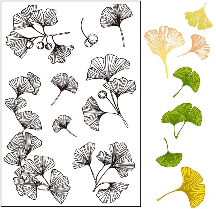 Arbuya DIY lišće jasne marke Ginkgo Listovi proljetna jesen silikonska guma za pečate za kartice izrađuju DIY scrapbooking album Dekoraciju