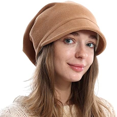 Zimske šešire za žene toplo pletene kape s malim zrncima s malim rubom